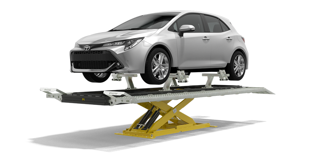 UnoLiner CRS4600T straightening bench with adapters, clamps and car