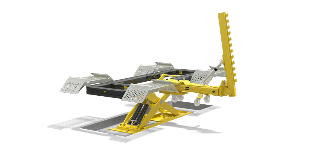 UnoLiner CRS3000 In-Ground Quick Bench with pulling tower and R15 ramps
