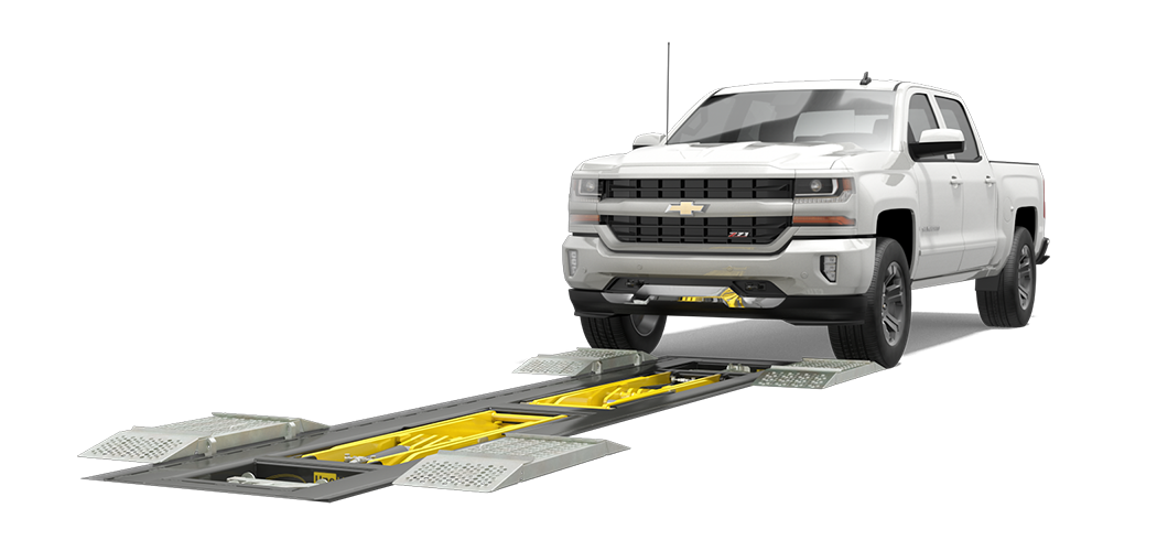 UnoLiner CRS5500 In-Ground straightening bench with pickup truck