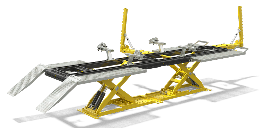 chassis straightening bench collision repair system