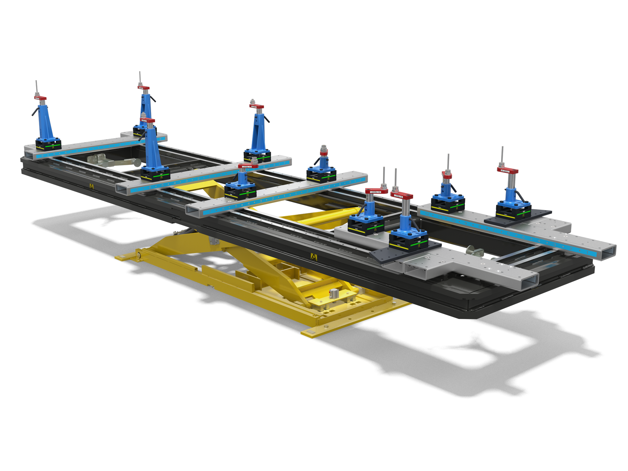 Collision repair jigging system